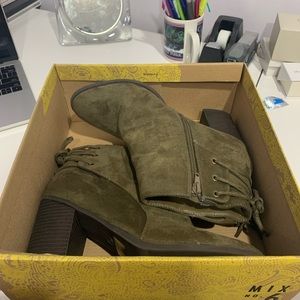 Mix No. 6 Army Green Booties